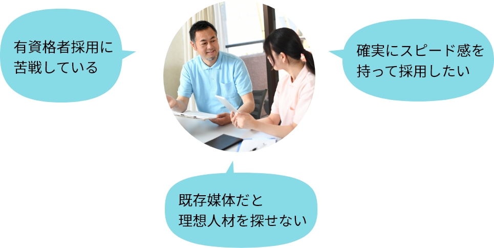 有資格者採用に苦戦している